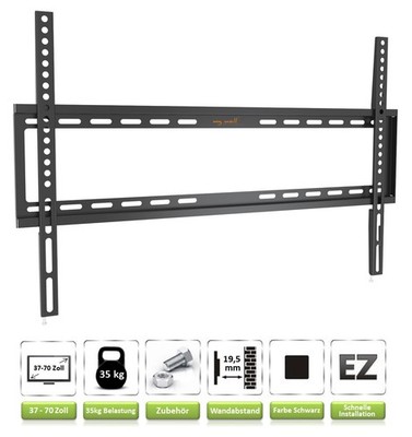 TV Wandhalterung für HISENSE Fernseher | 37-70 Zoll | Halterung extra flach