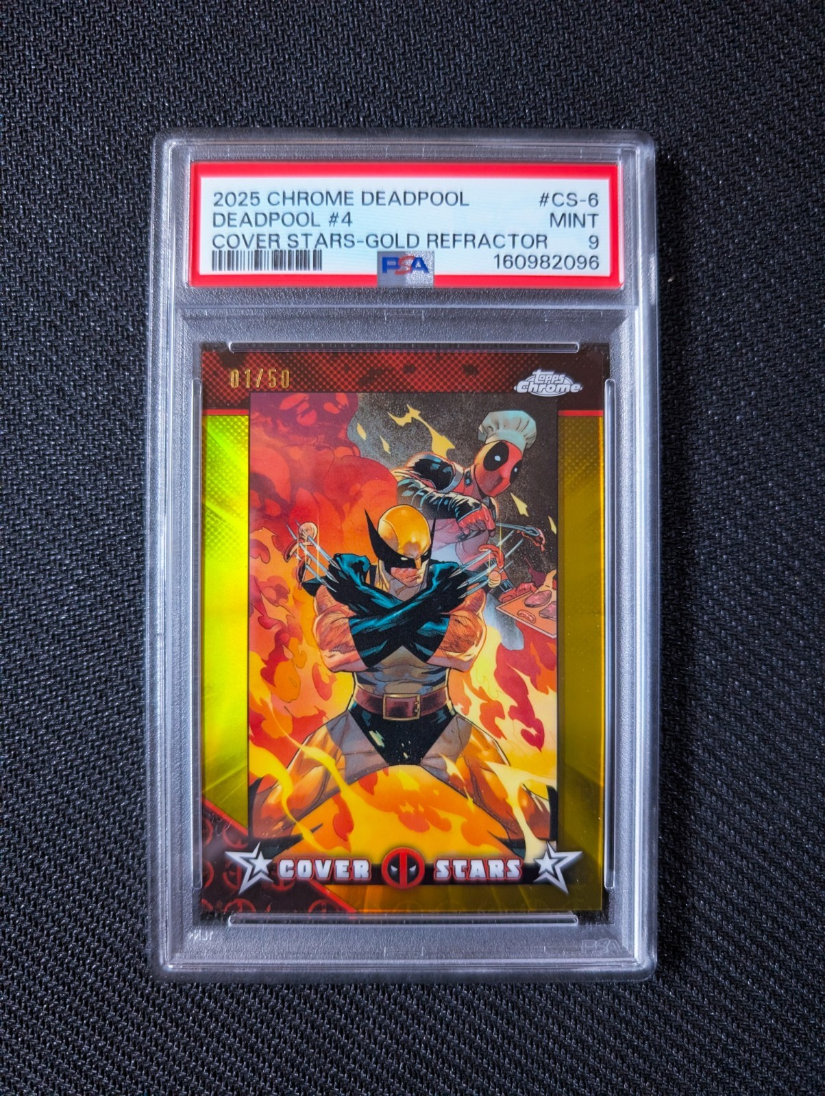 2025 Topps Chrome Deadpool #4 And Wolverine # 30 PSA 9 view 3