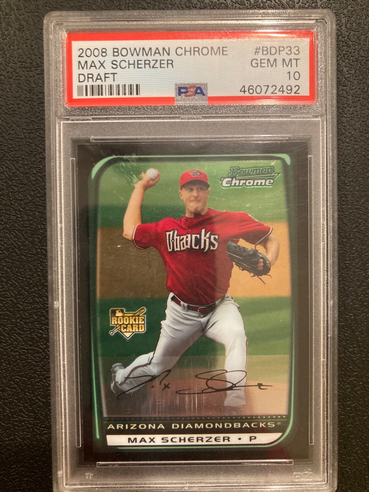 2008 BOWMAN CHROME MAX SCHERZER #BDP33 DRAFT PSA 10 Ships Next Business Day