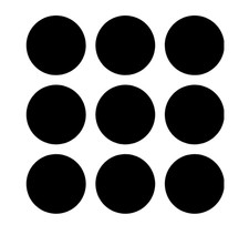 Set of 9 Circle Polka Dots Vinyl Decal Sticker for Wall Tumbler Laptop Car