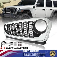 For Jeep Wrangler JL / Gladiator JT 2018-2024 Rubicon Style Grille Bright White