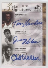 2009 SP Signature Edition 3 Star Signatures /55 Tom Sanders Jerry Sloan Auto HOF