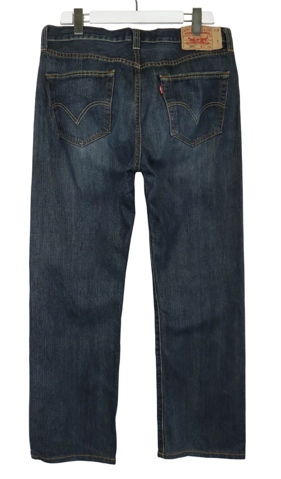 Levi's 501 Straight Leg Vaqueros Hombres W36 L30 Viejo Buscar Descolorido Botón - Imagen 2 de 4