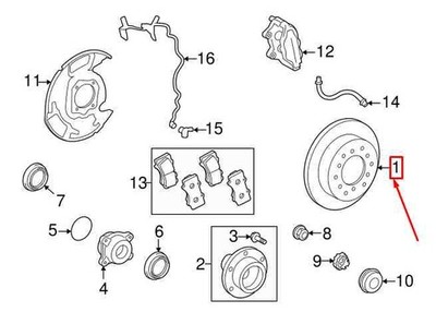 Lexus LX J200 vorne Bremsbremsrotor 4351260180 43512-60180 NEUE EURLICHE EURLICH