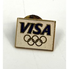 Visa Olympics Enamel Pin Vintage Sponsor Pinback