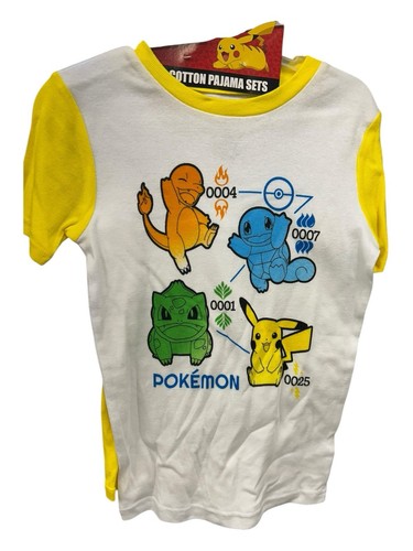 Pokemon Boys 4 Piece Pajama Set Size 12 Shorts Pants Tops Blue Yellow Bright $48 - Picture 3 of 5