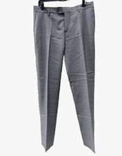 Brunello Cucinelli Made in Italy 100 Wool Gray Flat Front Pants Men's Size 50