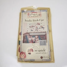 Vintage Priss Prints Raggedy Ann & Andy Jumbo Stick-Ups Peal & Stick Removable