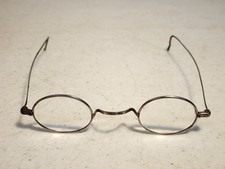 Antique 1800s Reading Spectacles Glasses With Original Leather Case Wheeling...