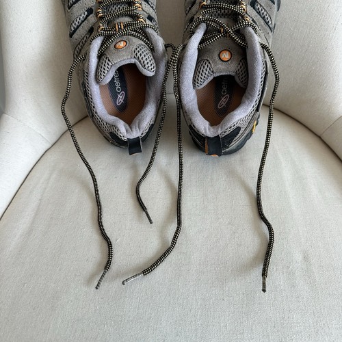 Merrell Hiking Shoes Ventilator Moab Walnut Leather Mens Size 7.5 Vibram Aetrex - Picture 11 of 12