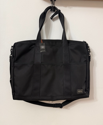 #ad Porter Yoshida amp; Co Black Nylon Briefcase Shoulder Bag Made in Japan NWT $229.00