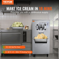 Commercial Hard Ice Cream Machine 2400W 20  25L/H 1 Flavor