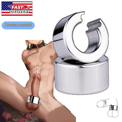 Metal Scrotal Restraint Ring Male Chastity Device Ball Stretcher Men Delay Train