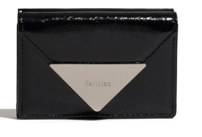 CRINKLE TRIANGLE TRIPLE WALLET - BLACK | eBay