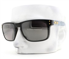 Oakley Holbrook OO9102-Y755 Sunglasses Polished Black Prizm Polarized with Pouch