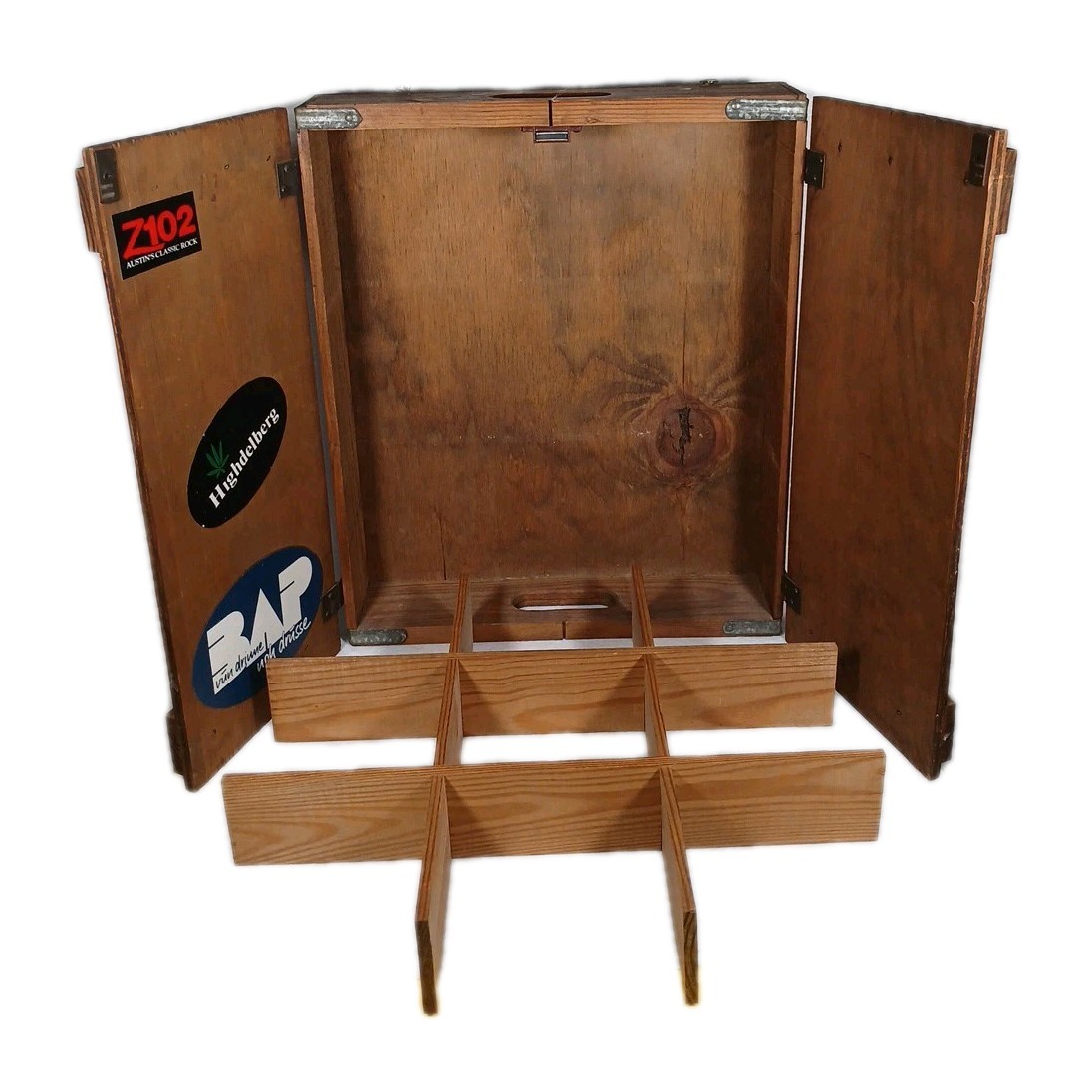 Vintage Drink Pepsi Cola All Wood Cassette Case Hanging Display Shelf Cabinet 