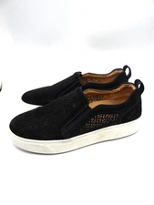 VIONIC Kimmie Perf Black Nubuck Slip On Sneaker Size 7 M