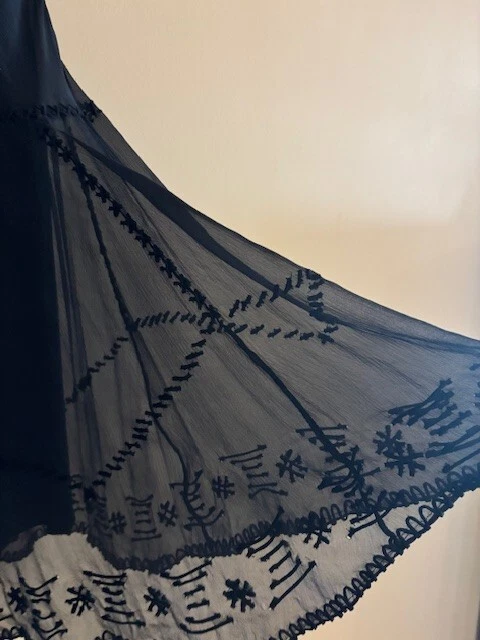 Elie Tahari Seda Spagetti Correa Ajuste y Estilo Capucha Cuello Vestido Negro EE. UU. Talla 4 Foto 4 de 4