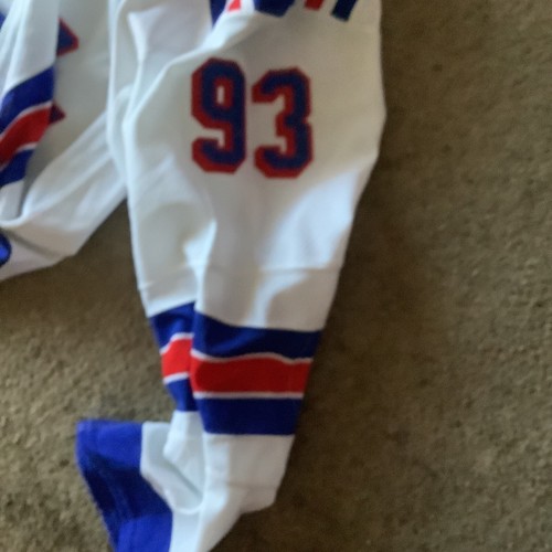 New York rangers hockey jerseys with fight strap Used In Very Good Condition - Picture 4 of 7