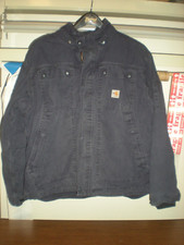 Carhartt FR 0J2179-FRM L-RG Full Swing Navy Blue Quilted Jacket VG