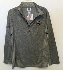 Vegas Golden Knights VGK Hockey NHL Long Sleeve Gray 1/4 Zip Pullover Mens Small