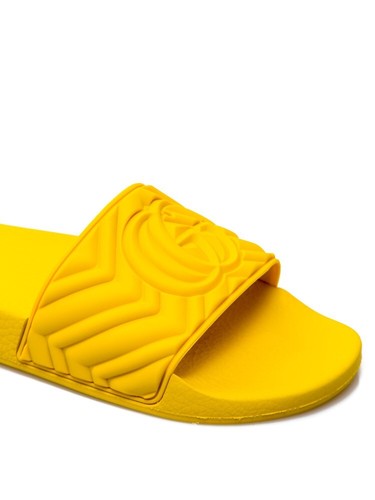 AUTHENTIC Gucci Slides Quilted Mantelasse Yellow Size G9/US9.5 601041 JD600 7114 - Picture 5 of 14