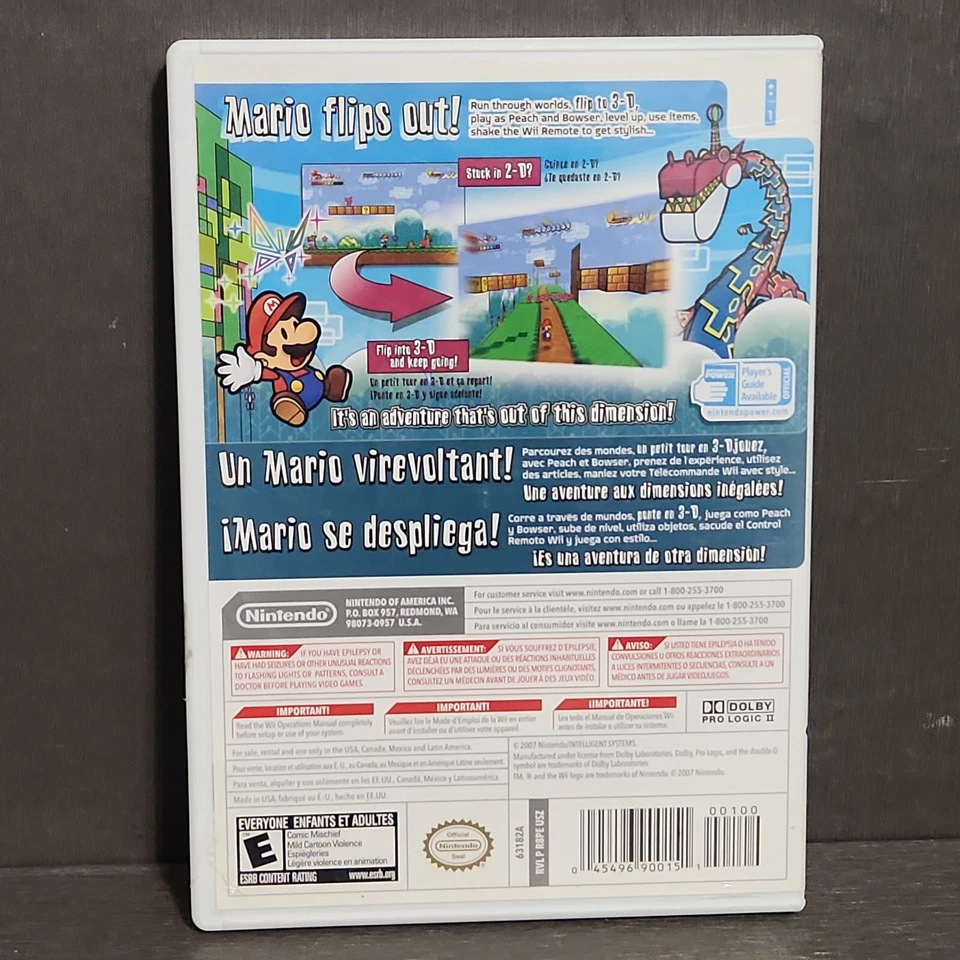 Super Paper Mario Nintendo Wii Complete Refurbished - Image 3 of 4