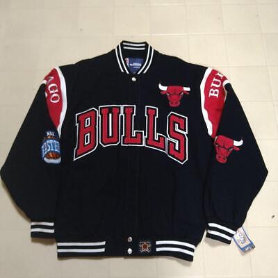 Jeff Hamilton Chicago Bulls Varsity Jacket Black XL Size Jeff Hamilton Chicago Bulls Varsity Jacket Black XL Size