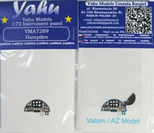 Yahu Models 1/72 Handley Page Hampden Instrument Panel for AZ Model/Valom kit