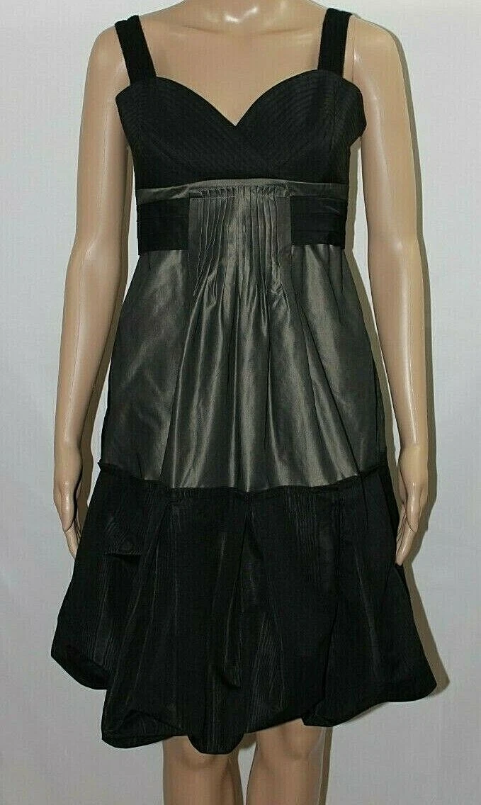 bcbg black dress sale US 4 BCBGMAXAZRIA Black Solace Ruffle Sleeve Dress US 4