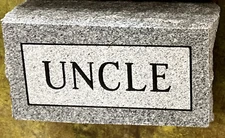 Granite Custom Engraved Footstone Cemetery Funeral Gray 5x10x4"