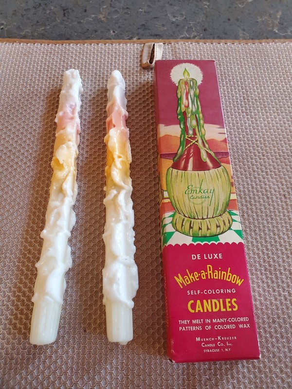 Vintage NIB Emkay Make a Rainbow Wax Candles Color Changing Muench-Kreuzer 11.5