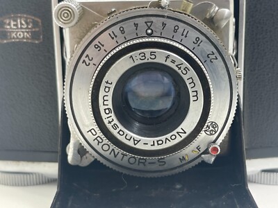 Zeiss Ikon Contina 高貴デザイン 蛇腹RF美品 VINTAGE ZEISS IKON CONTINA-MATIC III 35MM CAMERA WITH HALF CASE