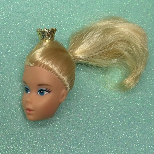 Vintage 1966 Mattel Ballerina Barbie Doll Head Only Replacement Part Blonde - Picture 9 of 13