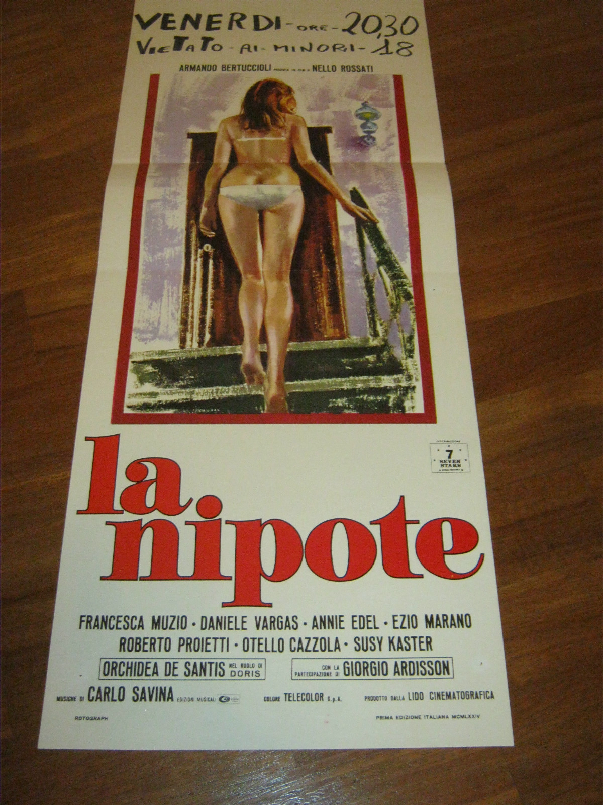 Locandina originale film La nipote (1974) - Regia di Nello Rossati