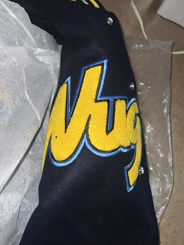 MITCHELL NESS NBA HWC DENVER NUGGETS WOOL BLUE REVERSIBLE JACKET SIZE 4X - Picture 6 of 8