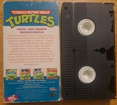 FREE MOGUL STYLE　VHS Teenage Mutant Ninja Turtles Hi-C Funny They Shrunk