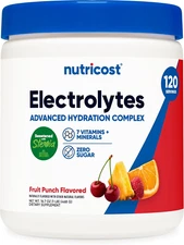 Electrolyte Complex Powder (120 Servings, Fruit Punch) - Hydration Supplement...