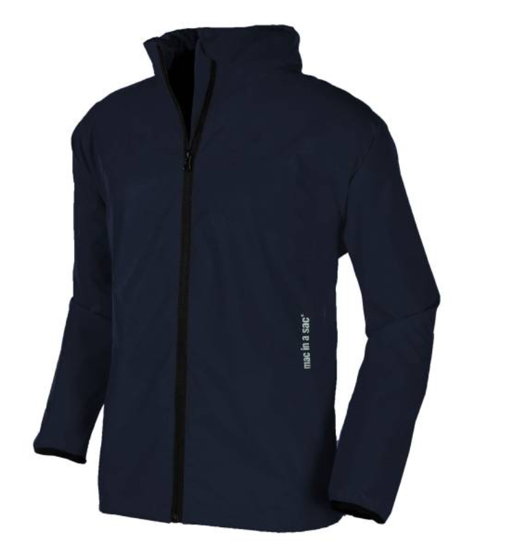 MAC IN A SAC CHILDS WATERPROOF PACKABLE RAIN JACKET COAT ~ 2-4 YRS ~ NAVY BLUE