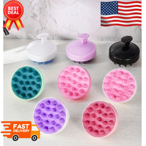 Scalp Massager Silicon Bristle Shampoo Hair Brush Dandruff Removal & Relaxation
