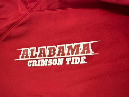 Men’s Champion Alabama Medium 1/4 Zip Pullover Sweatshirt Crimson Tide EXCELLENT - Picture 5 of 11