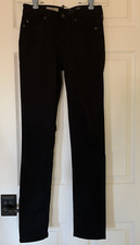 Image of AG Adriano Goldschmied Jeans Black Mid Rise Cigarette The Prima Pant Sz 24 NEW