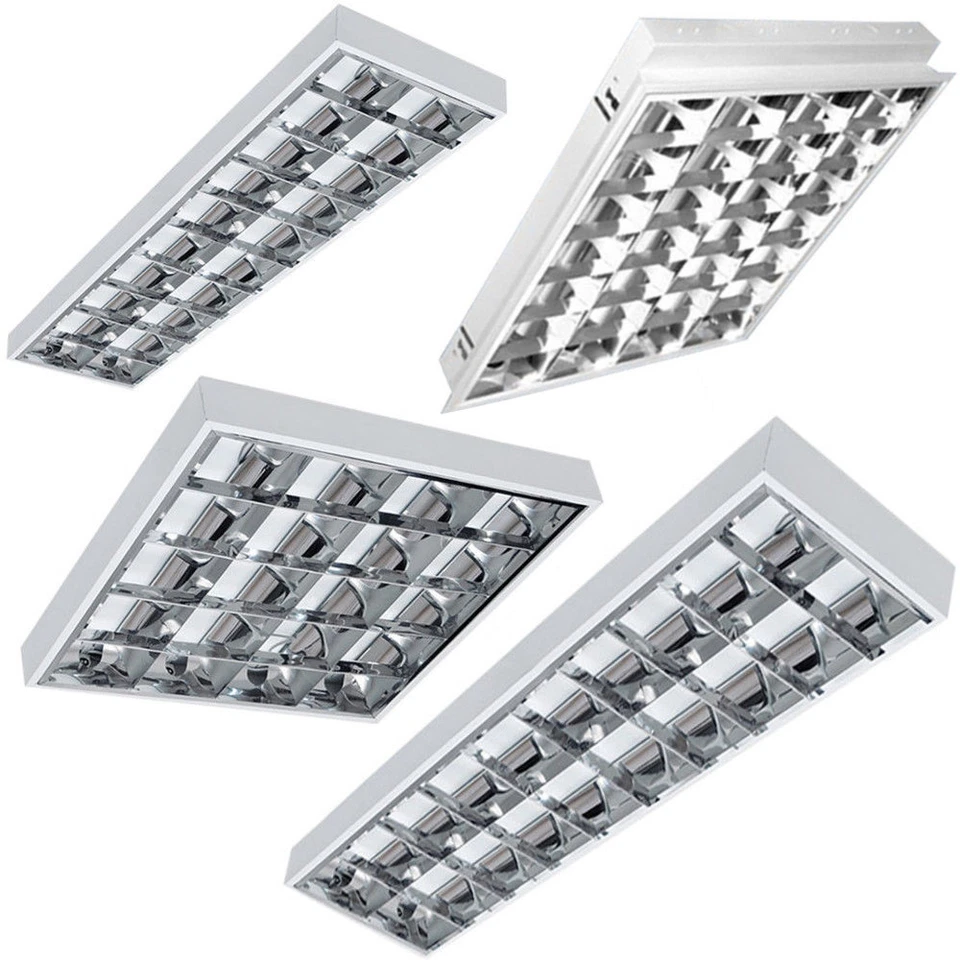 PURELED SET LED Rasterleuchten Bürolampe Deckenleuchte inkl. LED T8 G13 60cm/120cm/150cm