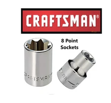 New Craftsman 3/8" or 1/2" Drive SAE Star 8 point Socket Choose Any Size STD New