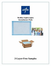 Medline 23x24" 3-Layer Economy Adult Incontinence Pads Free Samples MSC281225P
