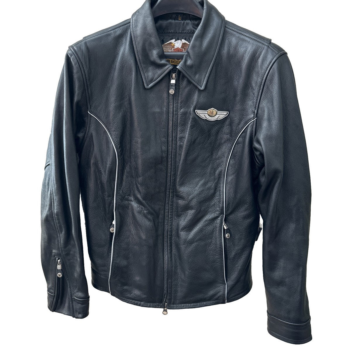 Harley Davidson 100th Anniversary Women's Leather Jacket Size L | eBay