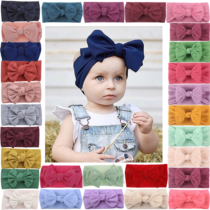 Baby Girls Large Bow Headband Infant Toddler Knot Hair Band Head