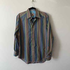Robert Graham Mens Long Sleeve Button Down Striped Medium