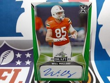 🏈2023 Leaf Draft Green Auto Will Mallory RC #BA-WM1