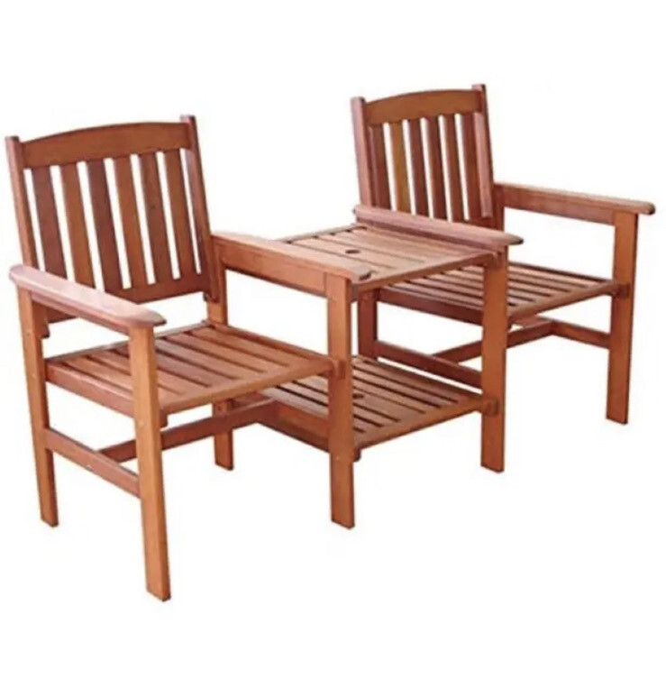 2 seater chair with table solid wood furniture outdoor patio love